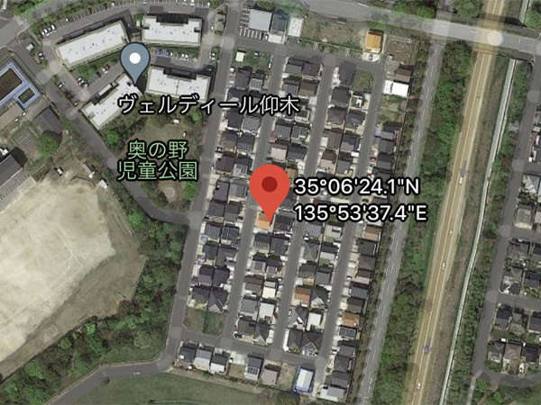 仰木の里小学校付近で検知